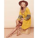 Free People Dresses | Free People In The Clear Embroidered Tunic | Color: Black/Yellow | Size: S