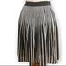 Anthropologie Skirts | Anthropologie Maeve Eucln Pleaded/Darts Skirt Geometric Prints Sz 8 | Color: Black/White | Size: 8