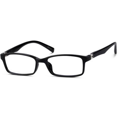 Zenni Boys Rectangle Glasses Black flexible Plastic Full Rim Frame