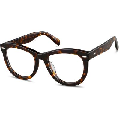 Zenni Women's Square Glasses Tortoiseshell Plastic Full Rim Frame