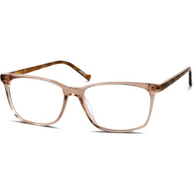 Zenni Women's Rectangle Glasses Brown Plastic Full Rim Frame