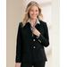 Appleseeds Women's Classic Wool Blazer - Black - 4P - Petite