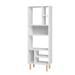 Essex 60.23 Décor Bookcase with 8 Shelves in White and Zebra - Manhattan Comfort 410AMC176