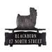 Montague Metal Products Inc. Yorkshire Terrier 2-Line Lawn Address Sign Metal in Brown | 12.25 H x 14.75 W x 0.32 D in | Wayfair CMSO-2-61Natural