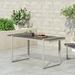 Ebern Designs Outdoor Dining Table Wood/Metal in Gray | 30 H x 62.75 W x 27.5 D in | Wayfair 7D84A1F0C440443EA88B546772C00C88