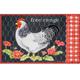 Black/Red 32 x 22 x 0.12 in Kitchen Mat - Rosalind Wheeler Grandwood Rooster w/ Gingham Kitchen Mat | 32 H x 22 W x 0.12 D in | Wayfair