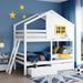 Amadeus Twin Over Twin Standard Bunk Bed by Harper Orchard Wood in White | 87 H x 42.8 W x 95.1 D in | Wayfair 54C18F7E5E7C43CC97E29A3A89B12043