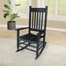 Red Barrel Studio® Rocking Chair Wood/Solid Wood in Black | 46.5 H x 33.5 W x 26 D in | Wayfair 70EE0AA42D8647668D303C9FE2FAA61F