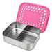 Lunchbots Medium Trio Stainless Steel Bento Lunch Box - 3 Sections Stainless Steel in Pink | 1.75 H x 6 W x 5 D in | Wayfair LB-TRIO2-PINK-DOTS