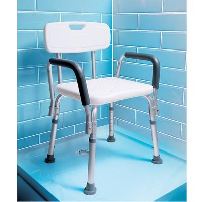 Shower Chair with Arms Adjustable seat height H42.5-55cm