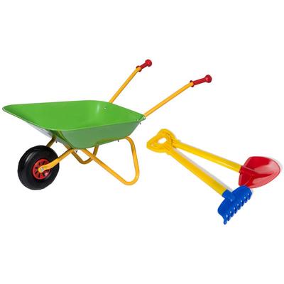 Rolly Toys - Schubkarre mit Schaufel und Rechen, Metallschubkarre für Kinder Image