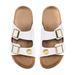 Women's FOCO Chicago Cubs Double-Buckle Sandals