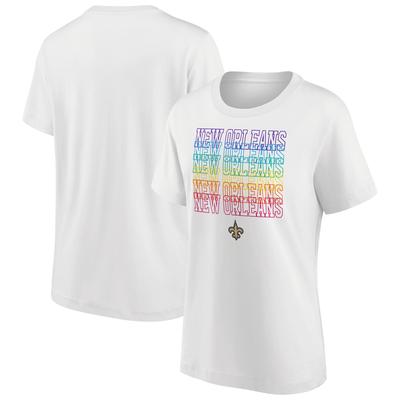 New Orleans Saints Pride Graphic T-Shirt – Weiß – Damen Image