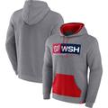 Men's Fanatics Branded Heathered Gray Washington Nationals Iconic Steppin Up Fleece Pullover Hoodie