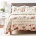 Antique Rose Quilt And Pillow Sham Set by Greenland Home Fashions in Multi (Size 3PC FULL/QU)