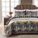 Black Bear Lodge Quilt And Pillow Sham Set by Barefoot Bungalow in Multi (Size 3PC FULL/QU)