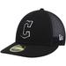 Men's New Era Black Cleveland Guardians Batting Practice Low Profile 59FIFTY Fitted Hat