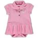 Girls Infant Garb Pink Clemson Tigers Caroline Cap Sleeve Polo Bodysuit