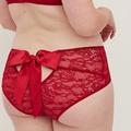 Torrid Intimates & Sleepwear | New Torrid Satin Lace Cheeky Panties Open Back Bow | Color: Red | Size: Various