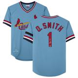 Ozzie Smith St. Louis Cardinals Autographed Light Blue Mitchell & Ness Authentic Jersey