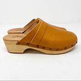 Free People Shoes | Free People Callum Clog, Honey Leather, Nwot, 37, 7.5 Boho, Wood Heel | Color: Brown/Tan | Size: 7.5