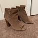 Jessica Simpson Shoes | Jessica Simpson Tan/Brown Peep Toe Wedge Heeled Booties Size 9 | Color: Brown/Tan | Size: 9