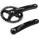 splumzer【UK STOCK Road Bike Crank, Mountain Bike 170mm Square Crankset with 104 BCD 32/34/36/38T Chainring, Aluminum Alloy MTB Crank Narrow Wide CNC Round Chainring Bolts (Black, 34T Round)