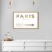 House of Hampton® Paris to LA Road Sign Marble by Oliver Gal - Wrapped Canvas Textual Art Print Canvas, in Black | 30 H x 45 W x 1.5 D in | Wayfair