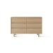 Omosa House Dia 6 Drawer 55" W Solid Wood Double Dresser Wood in Brown | 34 H x 55 W x 18 D in | Wayfair W30-109724F44