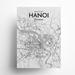 17 Stories Hanoi City Map Graphic Art Paper in Gray/White | 27.6 H x 19.7 W x 0.05 D in | Wayfair 78E44433F1B1458EAFB45E2EF66EAE67