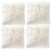 Everly Quinn Faux Fur Throw Cushion Covers Square Faux Fur in White | 18 H x 18 W x 1 D in | Wayfair 07A3D849A3724D20ADE18BE885D6E1A0