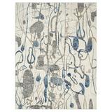 Blue/Gray 114 x 90 x 0.25 in Area Rug - Orren Ellis ARTWRKS Abstract Area Rug in Blues & Grays | 114 H x 90 W x 0.25 D in | Wayfair