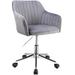Latitude Run® Barzan Marceaux Modern Mid-back Task Chair Upholstered, Steel in Gray | 33 H x 17.3 W x 17.3 D in | Wayfair