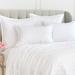 Elisabeth York Emory Dove King Sham 100% Cotton in White | 20 H x 36 W x 1 D in | Wayfair 82525D.2137