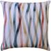 Wandering Lines Ocean Coast Linen 19x19 Throw Pillow with Polyfill Insert