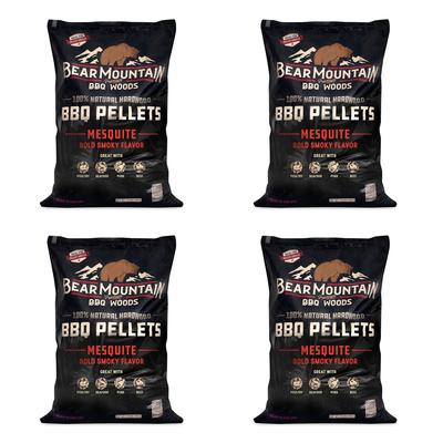 Bear Mountain BBQ Premium All Natural Hardwood Mesquite Smoker Pellets (4 Pack) - 20