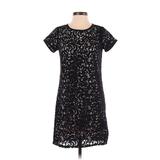 Ann Taylor LOFT Casual Dress - Shift: Black Print Dresses - Women's Size 0