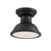 Westinghouse Lighting Orson 9-Inch One-Light Outdoor Semi-Flush Mount,Textured Black Finish with Frosted Prismatic Lens