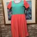 Lularoe Dresses | Lularoe Dress L | Color: Green/Orange | Size: L