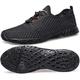 DOUSSPRT Men's Water Shoes Quick Drying Sports Aqua Shoes black Size: 18