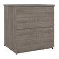Logan 28W 2 Drawer Lateral File Cabinet in silver maple - Bestar 146600-000142