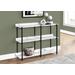 Accent Table / Console / Entryway / Narrow / Sofa / Living Room / Bedroom / Metal / Laminate / White / Black / Contemporary / Modern - Monarch Specialties I 2221