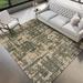 White 60 x 36 x 0.39 in Area Rug - DBK Addison Bravado Abstract Crosshatch Earth Power Loomed 5" X 7"6" Area Rug Microfiber | Wayfair DBKABV35EA3X5