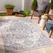 Orna 9'2" x 12' Traditional Outdoor Farmhouse Moroccan Light Gray/Charcoal/Nickel/Dark Gray/Smoke/Cream/Dark Blue/Navy Outdoor Area Rug - Hauteloom