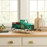 Pavone Metal Antique Truck Metal in Gray/Green Laurel Foundry Modern Farmhouse® | 10.63 H x 18.9 W x 8.27 D in | Wayfair