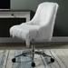 Everly Quinn Task Chair Upholstered, Faux Fur in Gray/White | 35 H x 25 W x 25 D in | Wayfair 0296ABA7689344D4BA61FDAFCF62B9F6