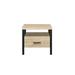 Latitude Run® Tieria 19" Tall 1 - Drawer Nightstand in Oak & Black Wood in Black/Brown | 19 H x 20 W x 16 D in | Wayfair