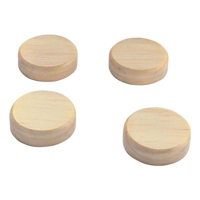 Sigel 4er-Pack Holz-Magnete rund Ø 33 x 9 mm mehrfarbig, 3.3x0.9 cm