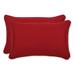 Pillow Perfect Decorative Red Polyester Outdoor Toss Pillows (Set of 2)