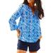 Lilly Pulitzer Tops | Lilly Pulitzer Blue Nalani Swing Tunic Top Xs | Color: Blue/White | Size: Xs
